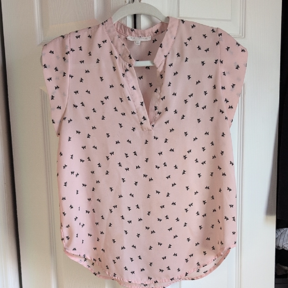 Pink Patterned Women's Top